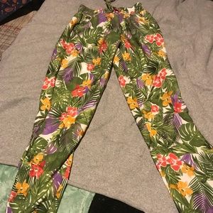 floral pattern pants